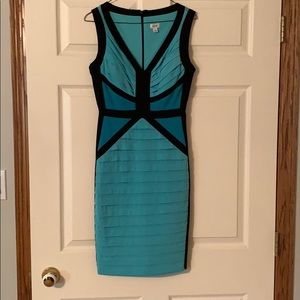 Cache Color Block Fitted Dress